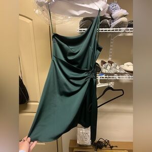 Gianni Bini Asymmetrical Dark Green Dress